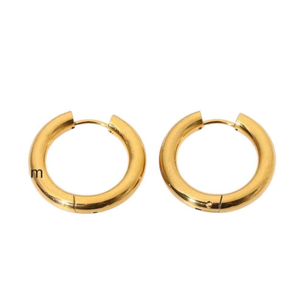 Gold Hoop‎ Earrings Chunky Thick Minimalist Ear Hoops Jewelry